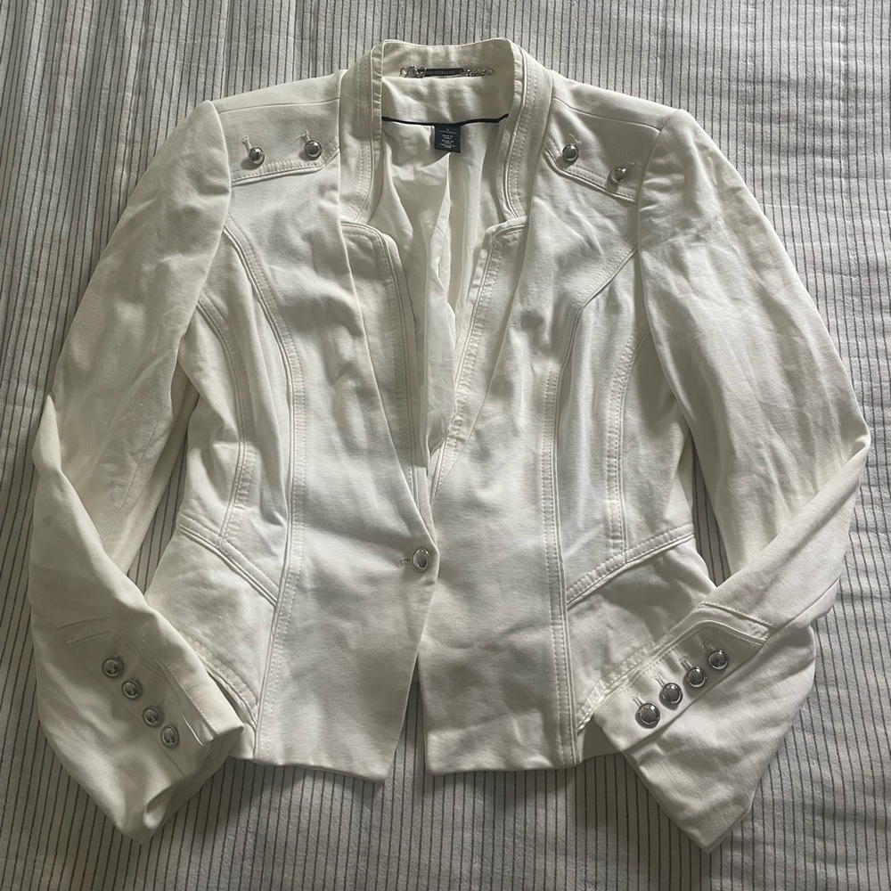 White House Black Market White Blazer Tailored Lapel